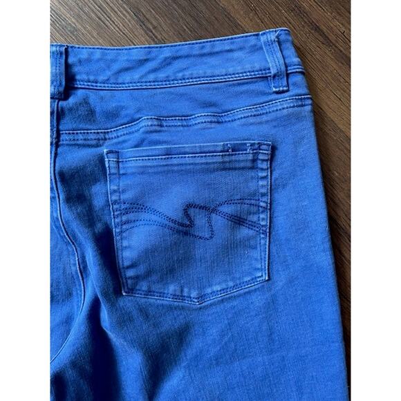 White House Black Market Size 10 Royal Blue Denim‎ Slim Ankle Jeans Pants - Picture 5 of 7